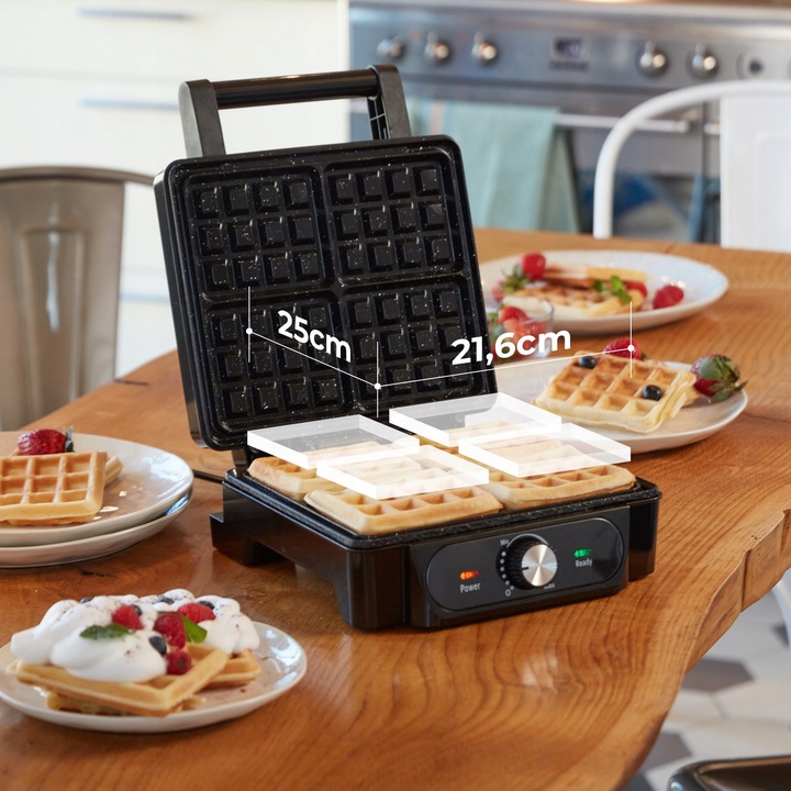 GOFROWNICA XXL 4 DUŻE GOFRY MARMURKOWA POWŁOKA REGULACJA TEMPERATURY