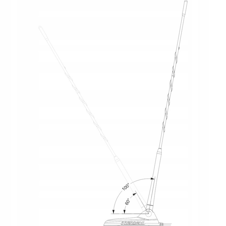 PRESIDENT VIRGINIA najlepsza krótka antena CB mag