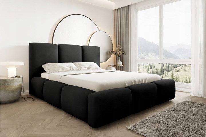 Łóżko Tapicerowane Bubble 180x200 z Pojemnikiem Stelaż Podnoszony