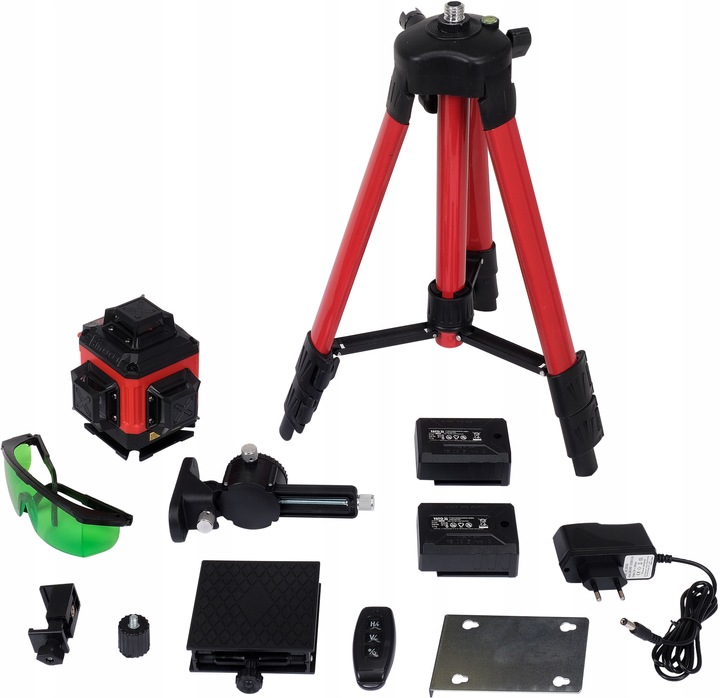 YATO LASER SAMOPOZIOMUJĄCY ZIELONY 16 LINIOWY 4D Z AKCESORIAMI I