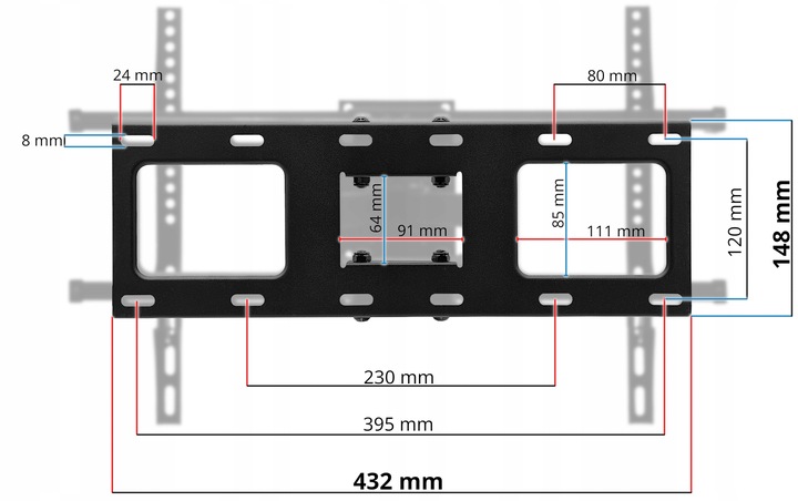 UCHWYT DO TELEWIZORA 32-85 CALI OBROTOWY EXTRA MOCNY DO 60KG
