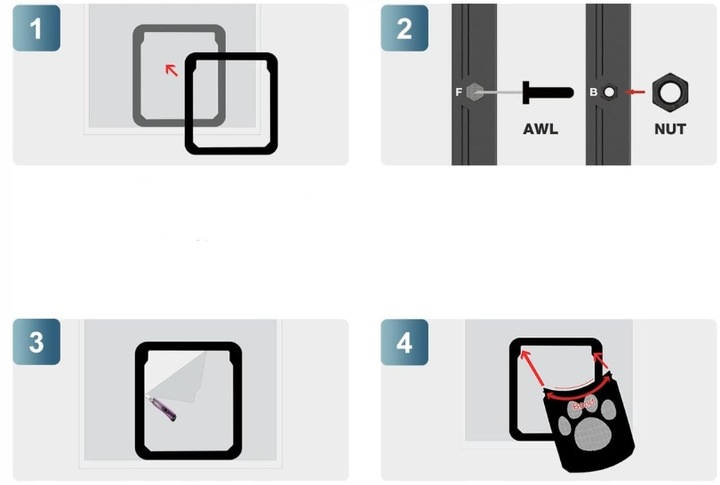 DRZWICZKI DRZWI DLA PSA KOTA WAHADŁOWE PRZEJŚCIE
