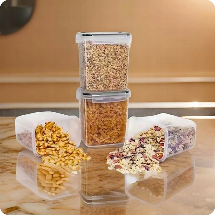 Pojemniki na Żywność zestaw 24 SZT pojemnik 2L 1,4L 0,8L + MIARKI