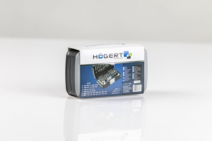 Zestaw końcówek bitów wkrętakowych 33 szt HOGERT HT1R460