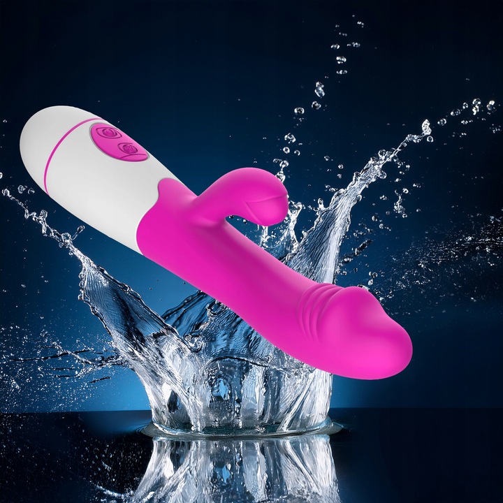 Wibrator Z Silikonu Medycznego Z Stymulatorem Łechtaczki 30 Trybów