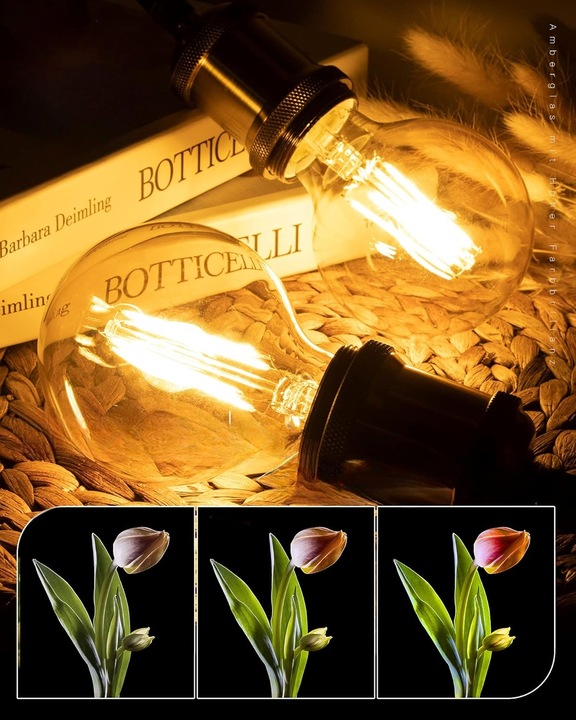 Żarówka LED E27 Vintage Edison 2700K 4W Ciepła Biel Zestaw 4 Sztuki