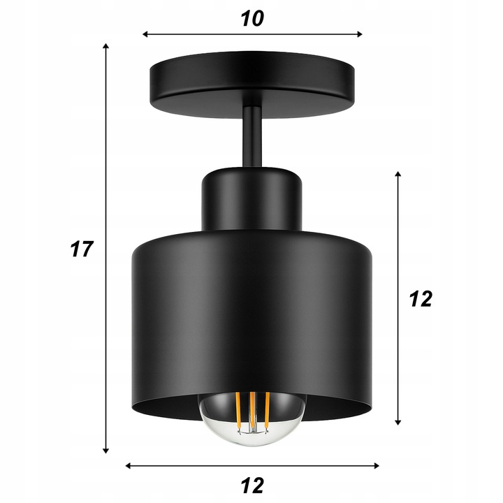 LAMPA WISZĄCA SUFITOWA PLAFON LED RETRO EDISON