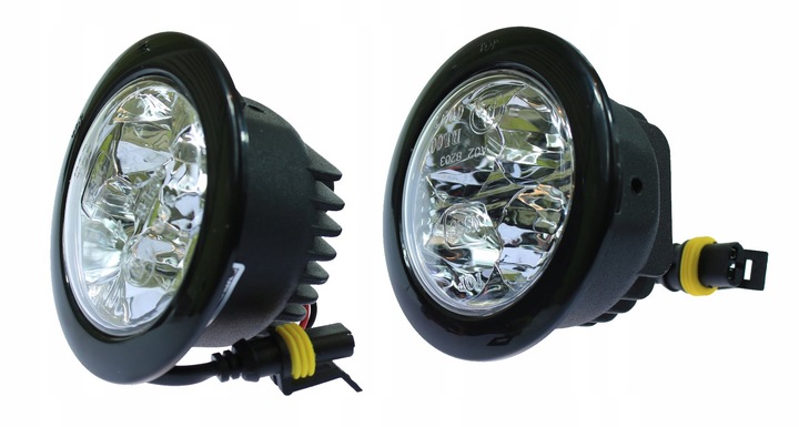 ŚWIATŁA DO JAZDY DZIENNEJ LED DZIENNE OKRĄGŁE DRL 510 HP AMIO 12V / 24V +GR