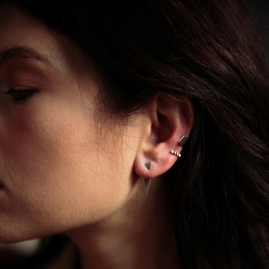 Nausznica srebrna gładka 7 mm ANIA KRUK