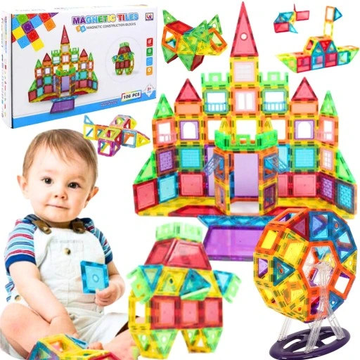 KLOCKI MAGNETYCZNE 3D MAGNETIC EDUKACYJNE DUŻE PANELE KONSTRUKCYJNE