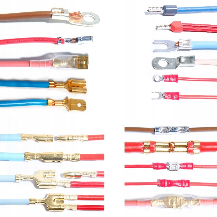 ZESTAW ZACISKARKA SZCZYPCE PRASKA DO KOŃCÓWEK KABLI KONEKTORÓW 9