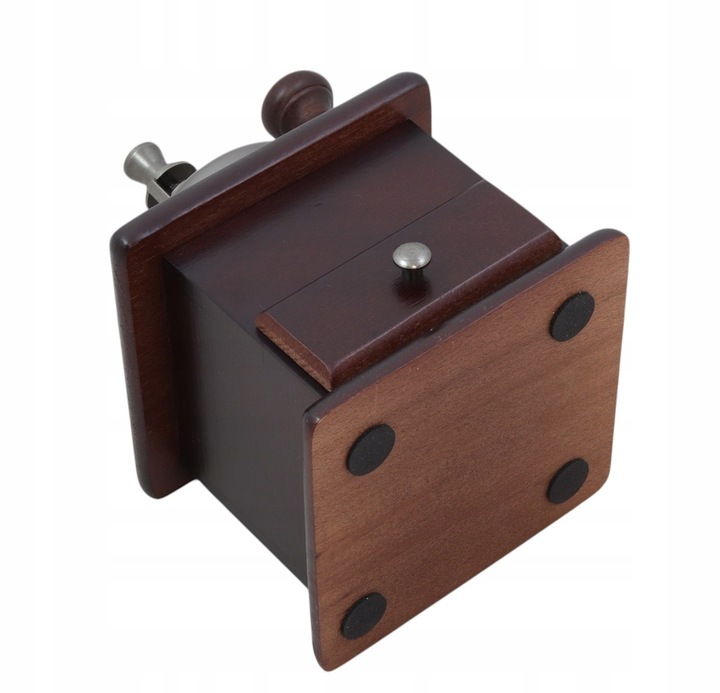 MŁYNEK RĘCZNY KLASYCZNY DO KAWY PRZYPRAW PIEPRZU RETRO Z SZUFLADĄ REGULACJA