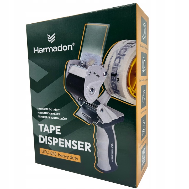 DYSPENSER DO TAŚMY PAKOWEJ HARMADON GFC 828 ZAKLEJARKA DO TAŚM APLIKATOR