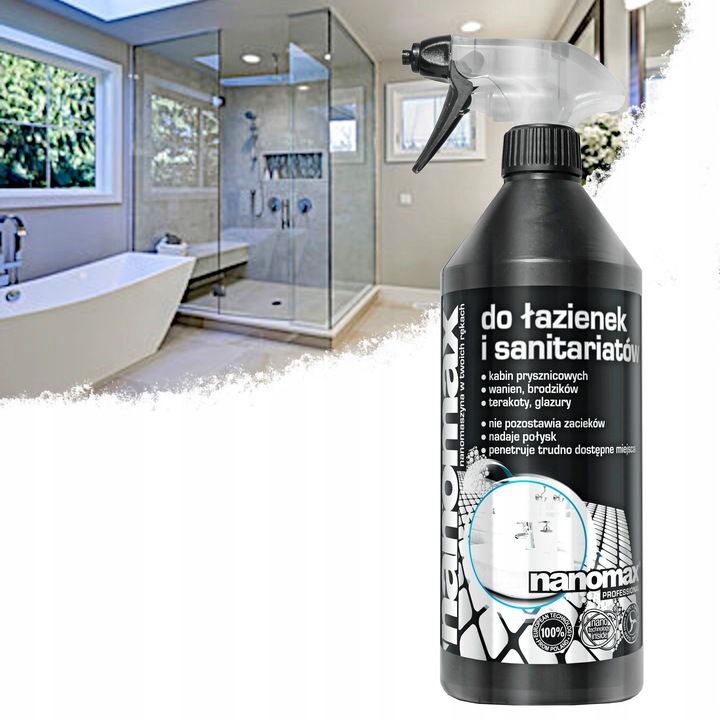 Nanomax do mycia kabin prysznicowych i łazienek 1L