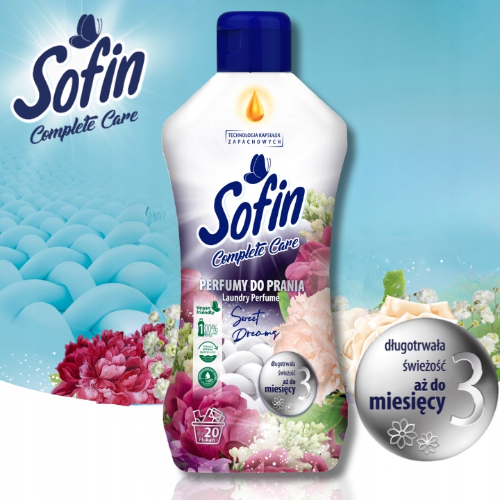 SOFIN Perfumy do Tkanin do Pralki Suszarki 5 x 300ml MIX 100 Prań