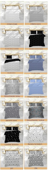 Komplet pościeli 140x200 gruba Polska bawełna 100% dużo wzorów -