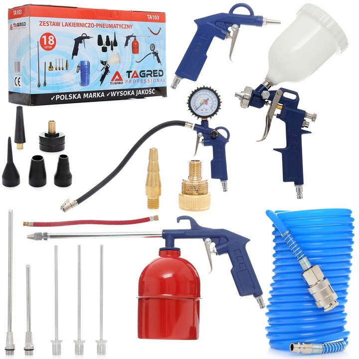 KOMPRESOR OLEJOWY SPRĘŻARKA 50L GRATIS ZESTAW 18w1