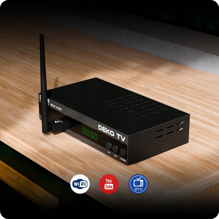 Tuner Dekoder DVB-T2 DekoTV PRO2 Telewizji Naziemnej HEVC H.265 DEKO