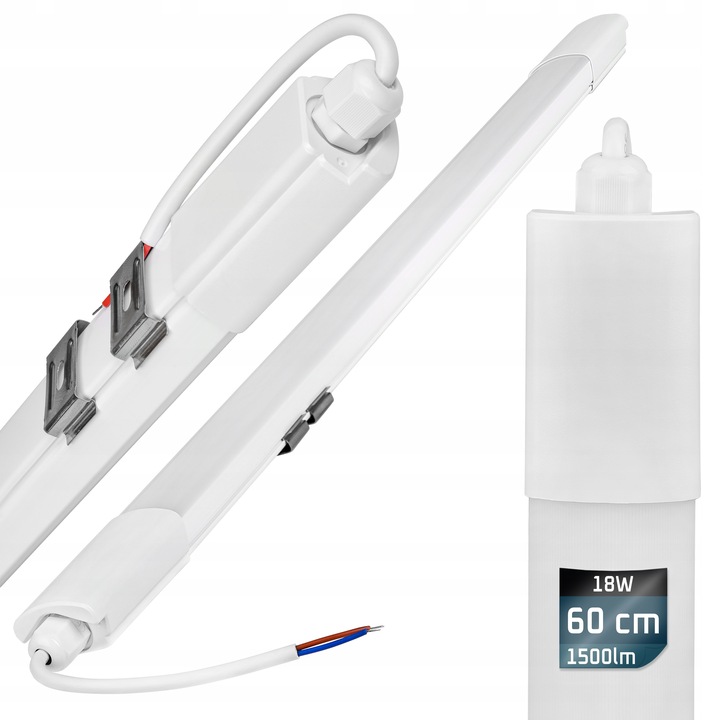 Lampa LED 60cm hermetyczna PANEL oprawa 18W IP65