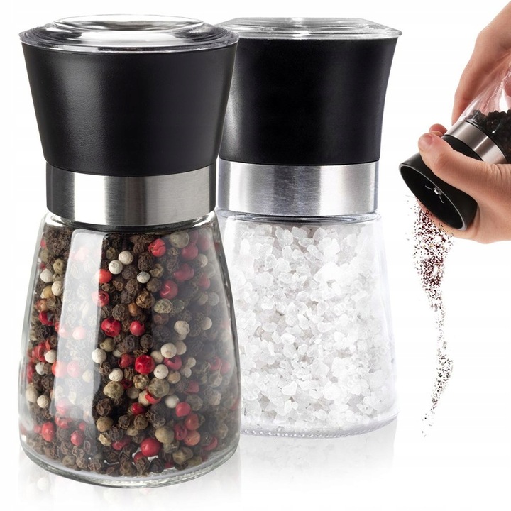 2x Młynek PIEPRZU SOLI mielenia przypraw młynki zestaw młynków