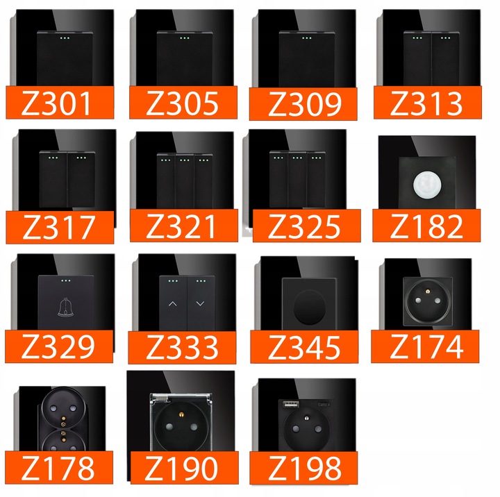 WŁĄCZNIK WYŁĄCZNIK ŚWIATŁA SZKLANY POJEDYNCZY SCHODOWY CZARNY