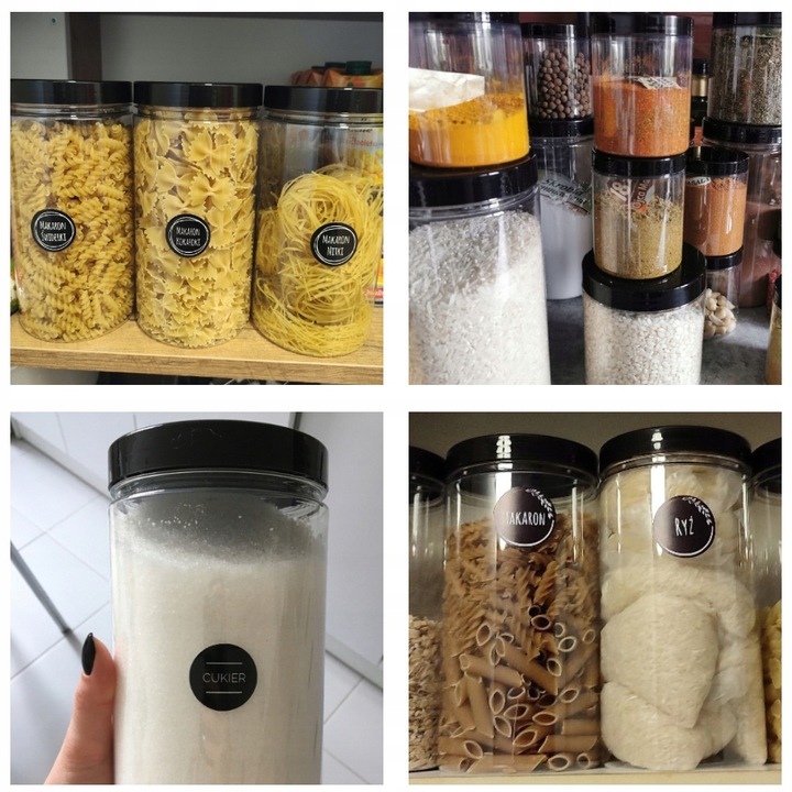 12x Słoik Plastikowy PET Pojemniki 1,5l Makaron Żywność Pojemnik 1500ml