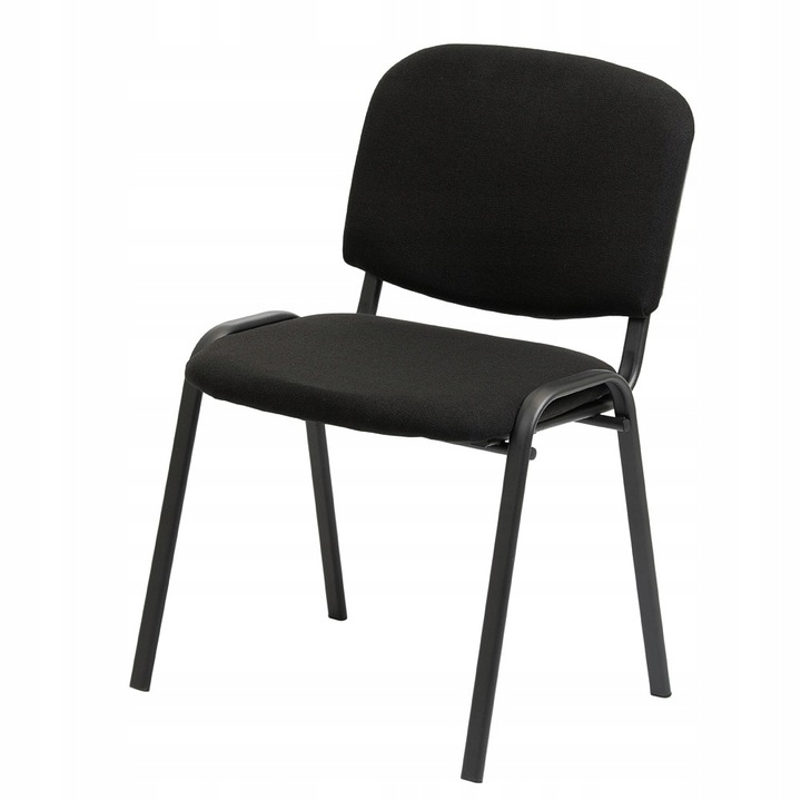 KRZESŁO KONFERENCYJNE BIUROWE ISO BLACK GRUBY PROFIL TAPICEROWANE Z