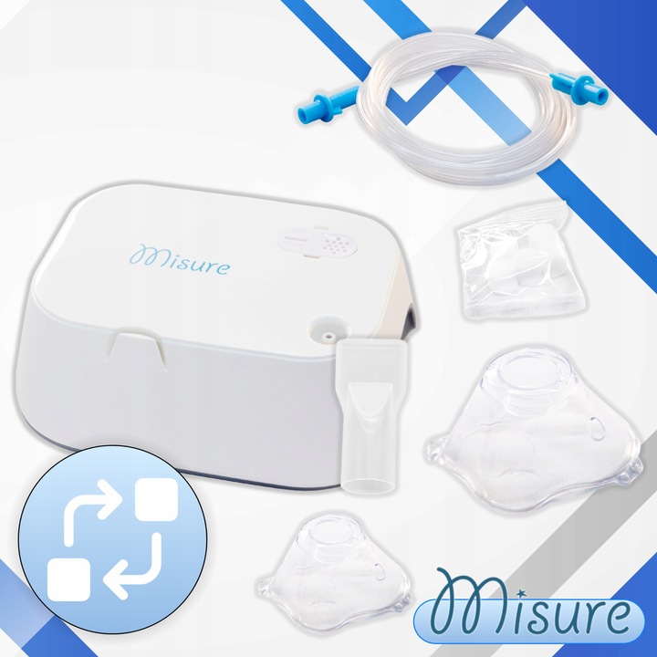 INHALATOR NEBULIZATOR TŁOKOWY DLA DZIECI I DOROSŁYCH 2 MASKI FILTRY GRATIS