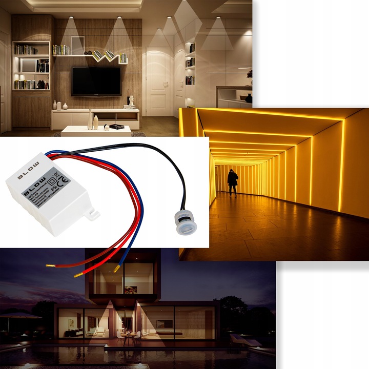 CZUJNIK ZMIERZCHU AUTOMATYCZNY DO LAMP LED PIR Z KABLEM 10A 240V