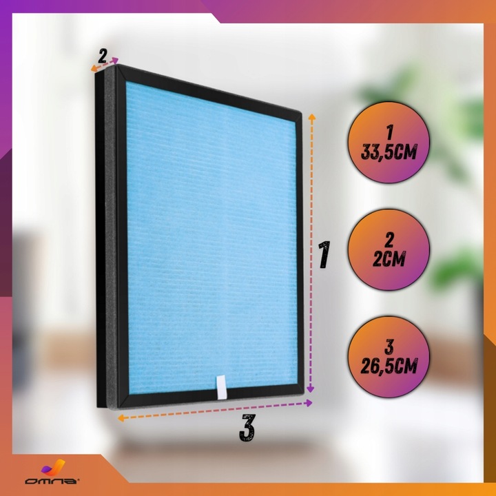 Filtr do oczyszczacz powietrza, sterylizacja, jony Hepa OMNA aktywny