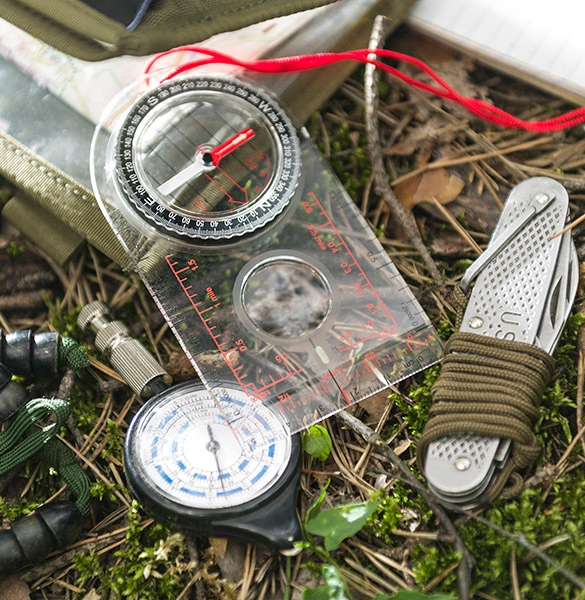 Kompas turystyczny mapowy busola Helikon Scout Mk2 Transparent ze sznurkiem