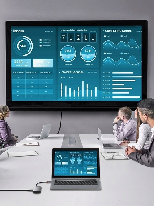 Baseus Metal Gleam 4w1 wielofunkcyjny HUB USB Typ C - USB Typ C Power Deliv