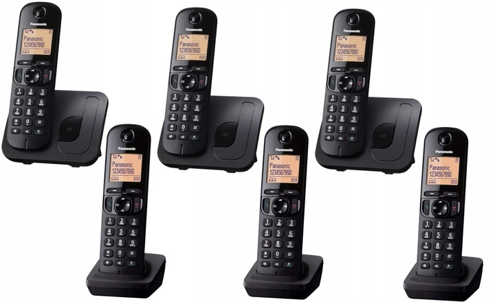 PANASONIC KX TGC 212 210 TELEFON DECT 6 SŁUCHAWEK