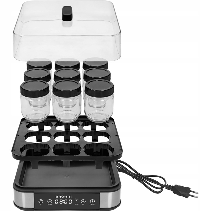 JOGURTOWNICA Z TERMOSTATEM 9 SŁOIKÓW BROWIN 1,7l 801018