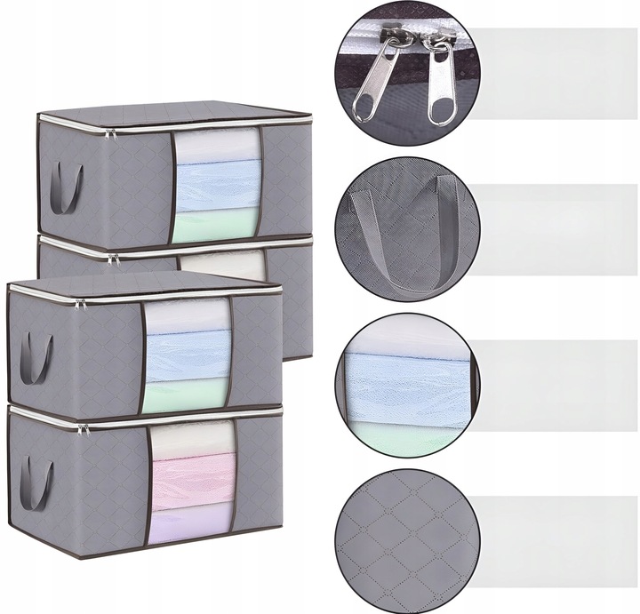 Organizer NA UBRANIA Pojemnik Na POŚCIEL KOŁDRĘ KOCE Pokrowiec XXL 84L