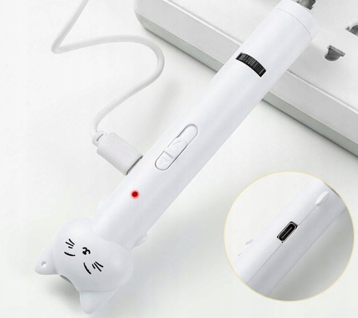 Zabawka piórko laser wskaźnik laserowy latarka zabawka kota 4w1