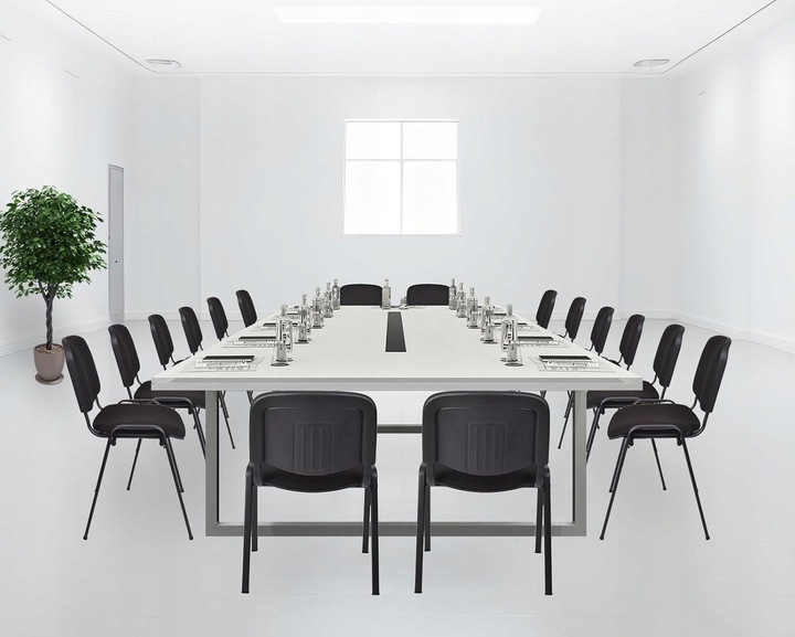 Krzesło konferencyjne ISO Black Czarne do biura, sali, poczekalni