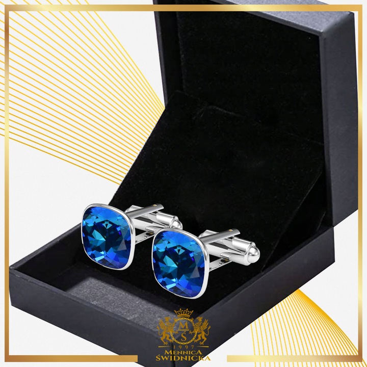 Spinki do Mankietów Koszuli Srebrne Męskie Stal Szlachetna 316L na Prezent