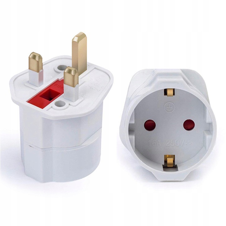 2x Adapter gniazdka EU na UK Dubaj Malta Cypr Emiraty Katar z