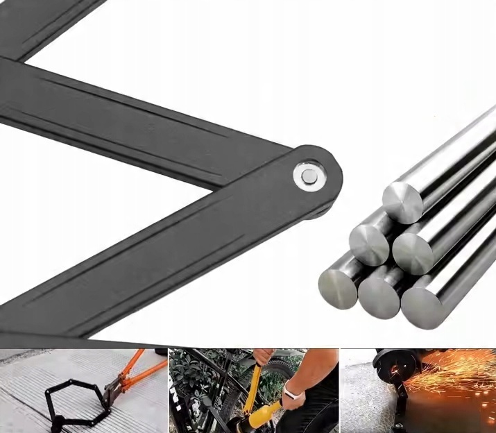 Blokada rowerowa składana PAKKO z uchwytem i 2 kluczami 85cm (E011)