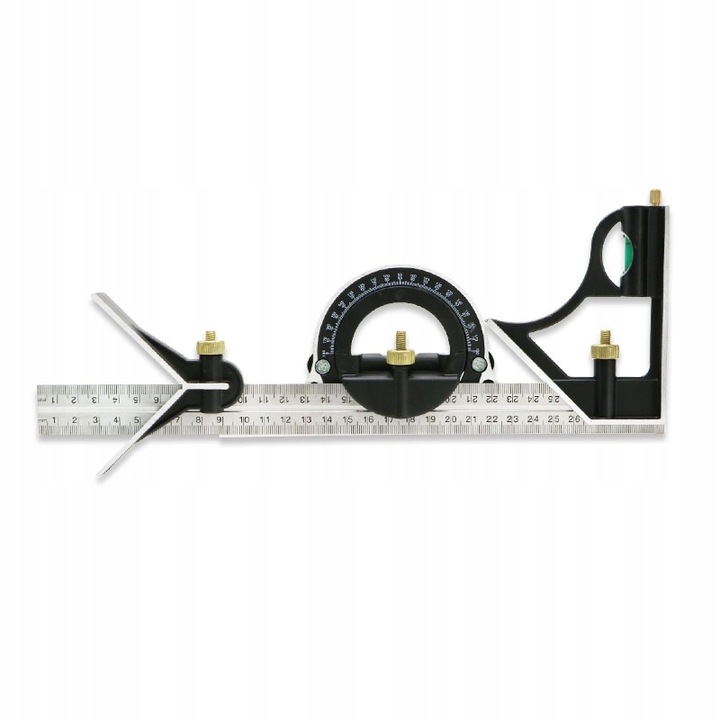 KĄTOWNIK KOMBINOWANY LINIAŁ 300 mm KĄTOMIERZ 0-180