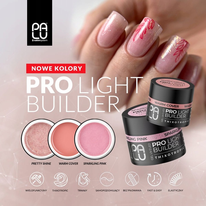 PALU ŻEL BUDUJĄCY BUILDER POWDER PINK 45 g