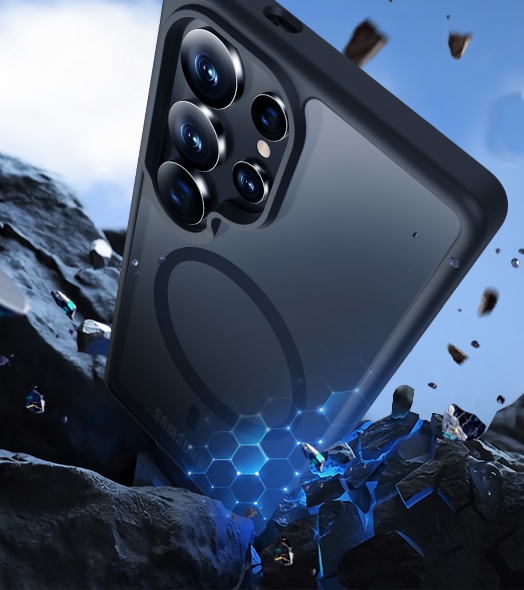 Etui CASE do Samsung Galaxy S25 ULTRA MAGNETYCZNE MATOWE WZMACNIANE 2xSZKŁO