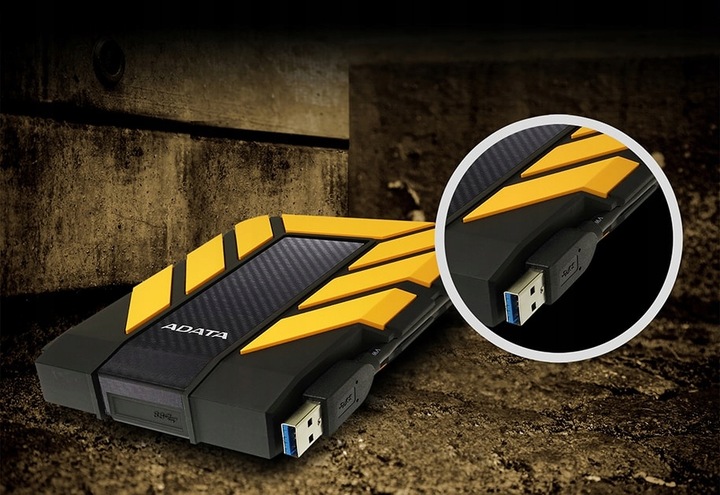 ADATA Durable HD710 PRO Dysk Zewnętrzny 2TB USB3.2 Żółty