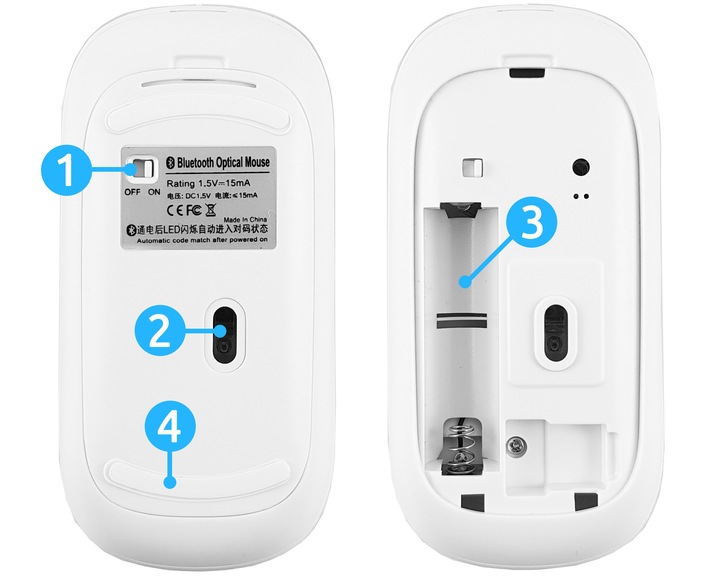 MYSZKA KOMPUTEROWA BEZPRZEWODOWA BLUETOOTH CICHA MYSZ OPTYCZNA