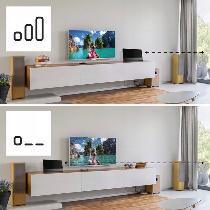 Antena pokojowa Hama wewnętrzna do TV DVB-T2 PRE50 FL-3 DAB+ DAB DVB-T2 UKV