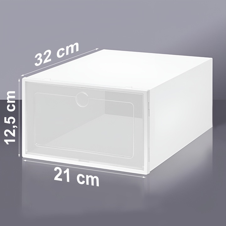 10 x PUDEŁKO POJEMNIK ORGANIZER NA BUTY Z KLAPĄ SZAFKA MODUŁOWA BIAŁA