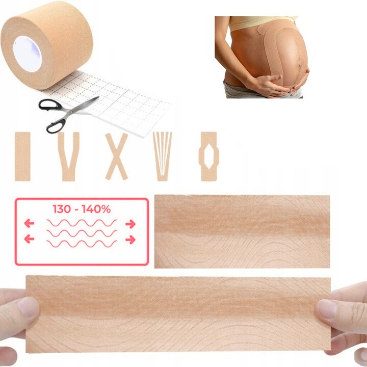 5x TAŚMA KINEZJOLOGICZNA TEJPY KINESIO KINESIOTAPING 5cmx5m +1 TAPE