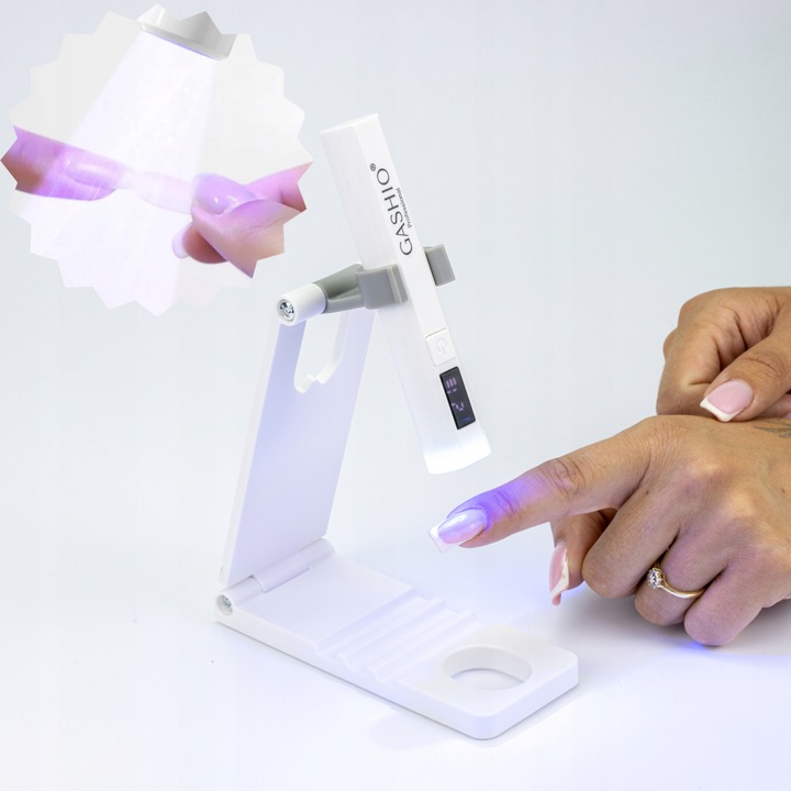 LAMPA UV LED MINI LATARKA UV LED DO PAZNOKCI BEZPRZEWODOWA USB C +