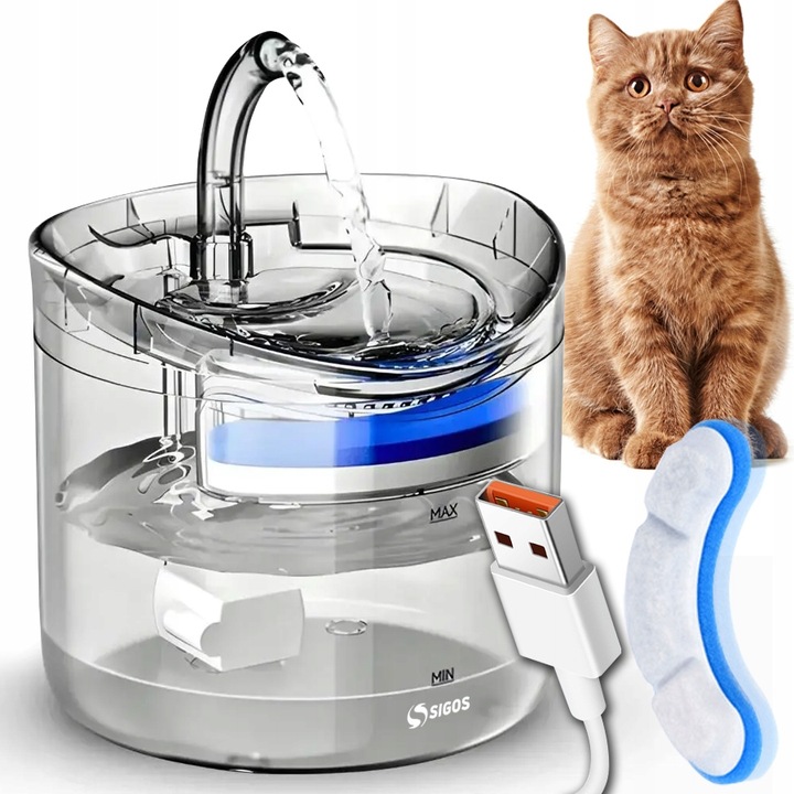 Poidło Poidełko Automatyczne Fontanna Wodna dla Kota Psa Filtr